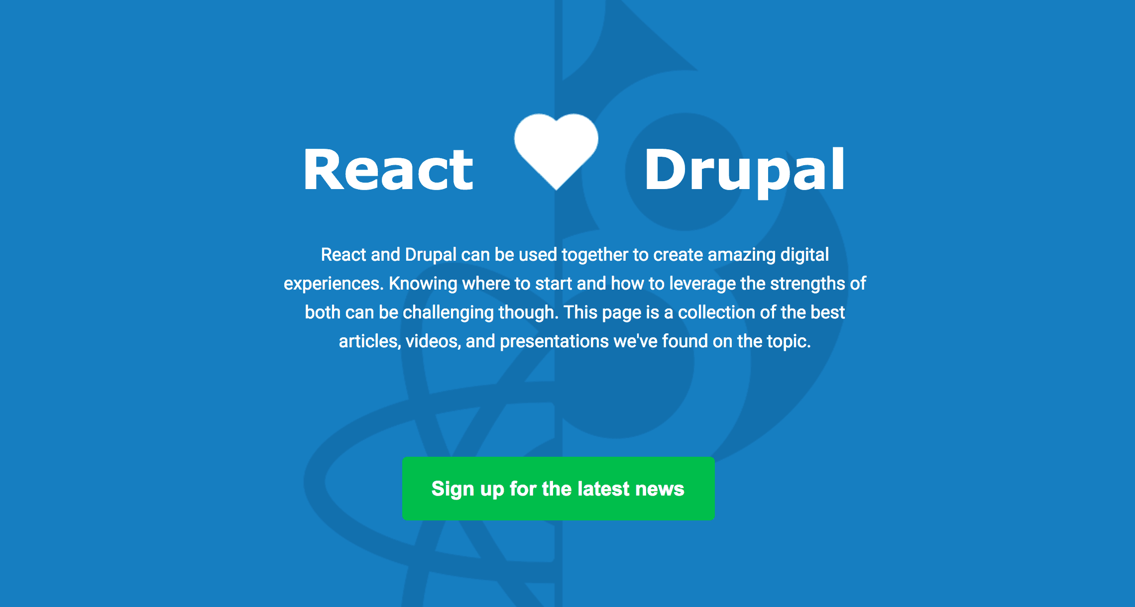 ReactforDrupal website screenshot